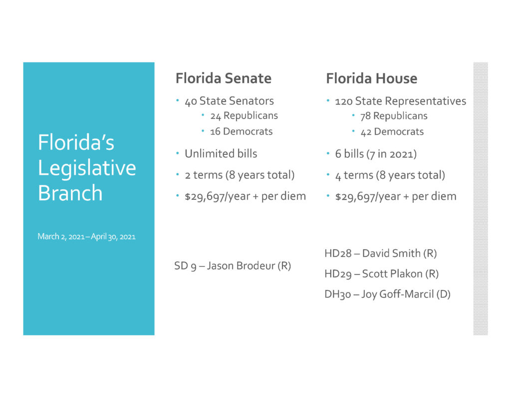 FL Legislative Calendar • Seminole County Democratic Party