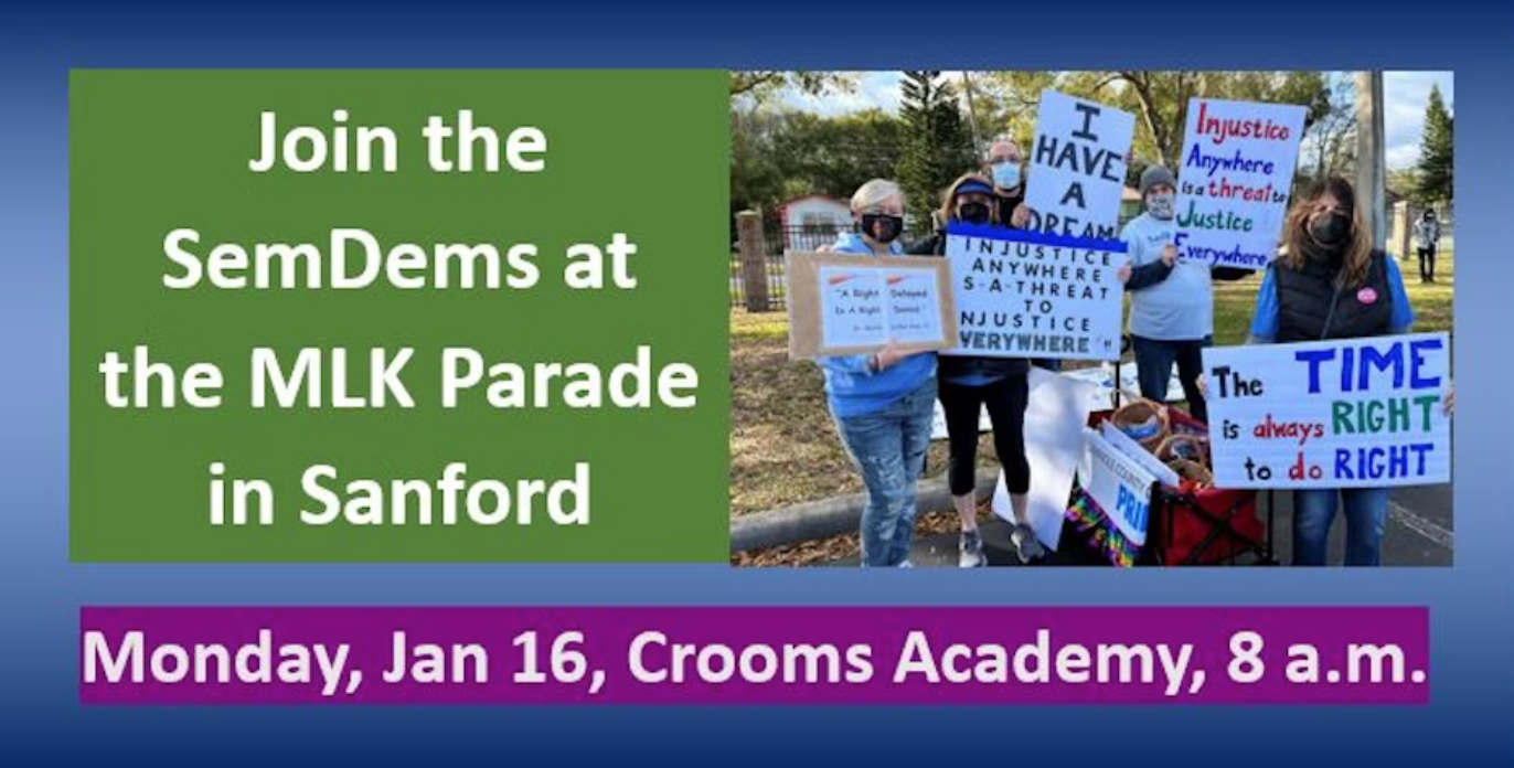 SemDems March in 2023 MLK Parade Sanford Florida