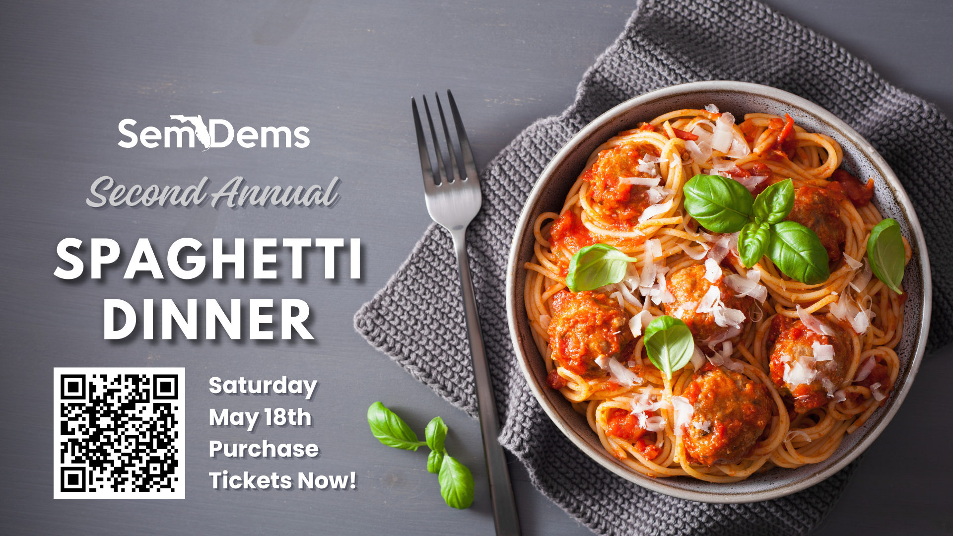 SemDems Spaghetti Dinner Flyer