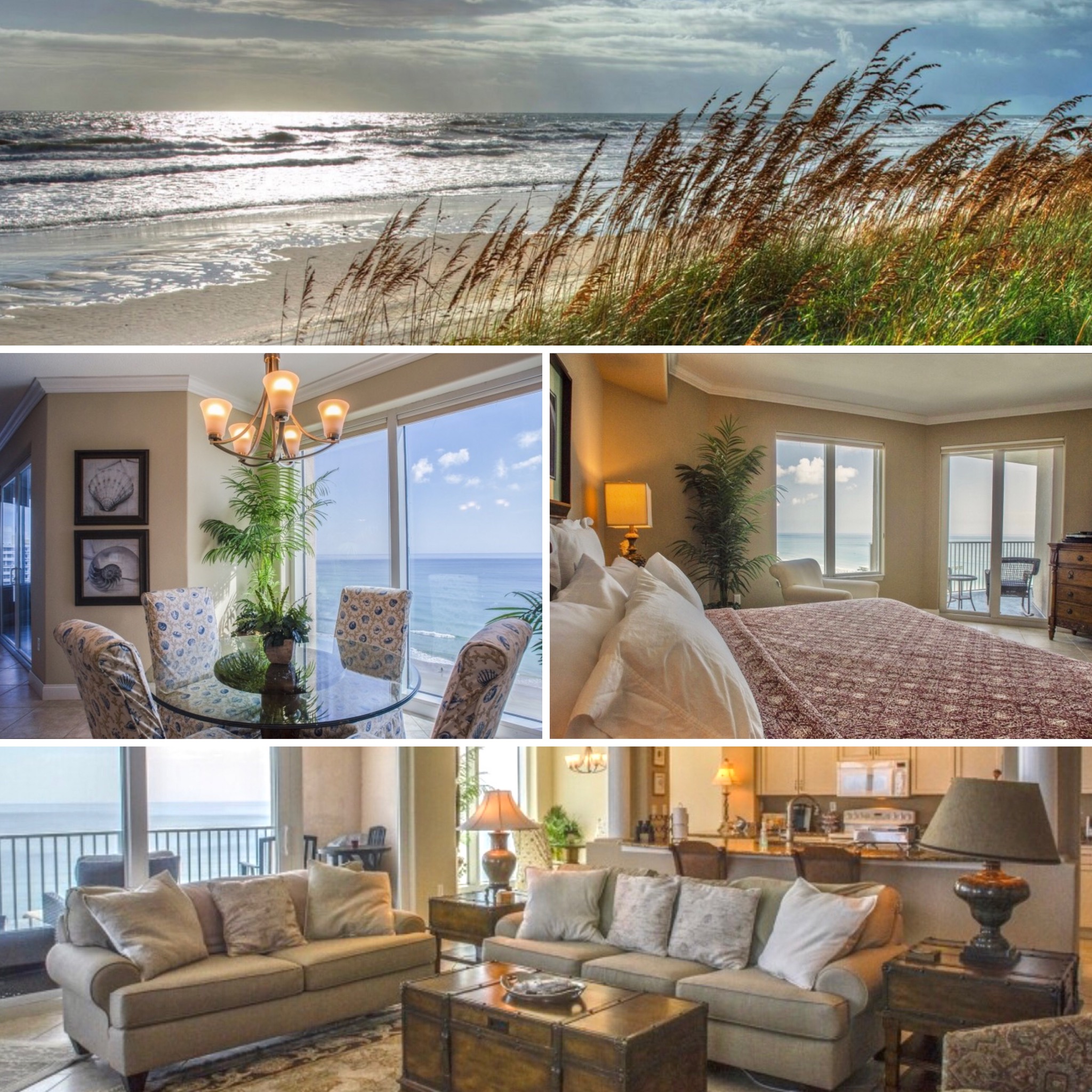 7 Days Collage Collage of beach condo photographs